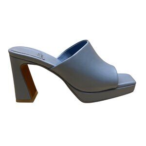 Jeffrey Campbell Women’s Light Blue Faux Leather Open-Toe Heeled Sandals Size 7